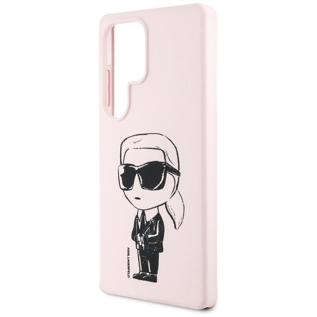 Karl Lagerfeld Silicone Graffiti Ikonik Printed Logo MagSafe Case for Samsung Galaxy S25 Ultra - Pink 5