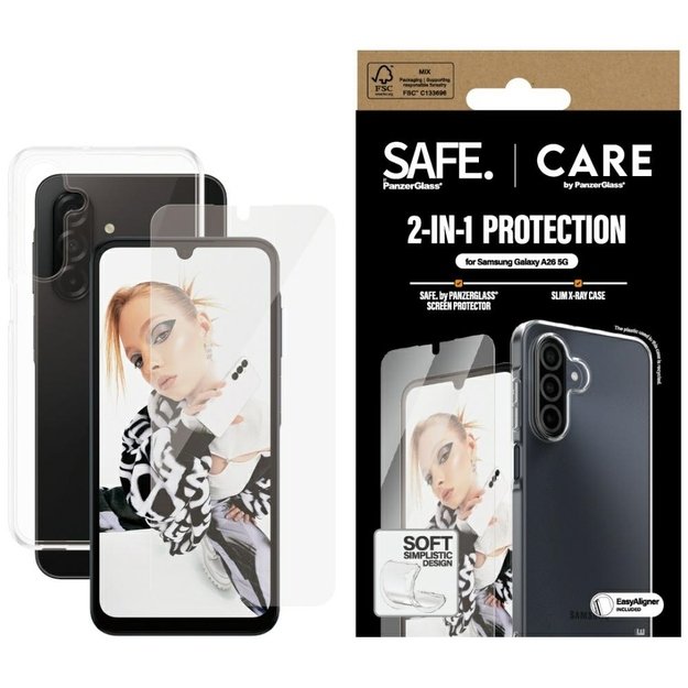 CARE by PanzerGlass Fashion 2in1 Case+Glass for Samsung Galaxy A26 5G - transparent