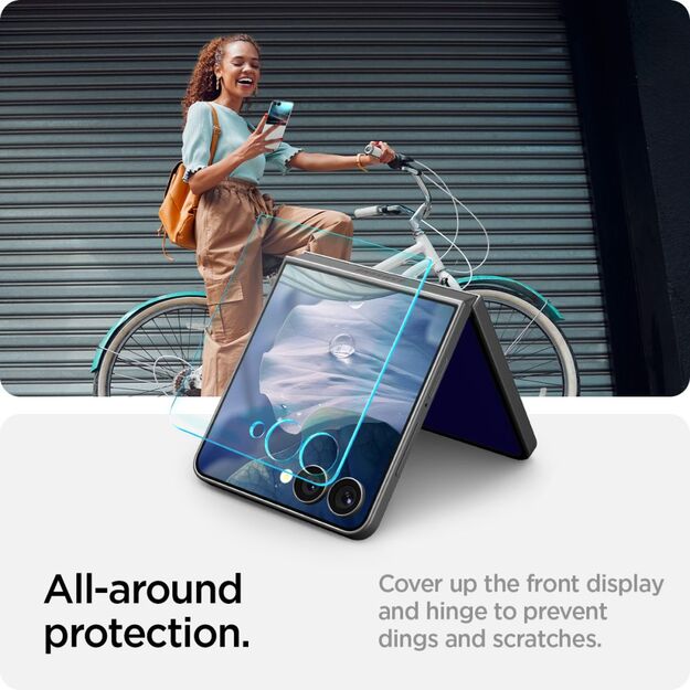 Spigen Glas.TR EZ Fit HD Tempered Glass 2-pack for Samsung Galaxy Z Flip 7 - Transparent 10