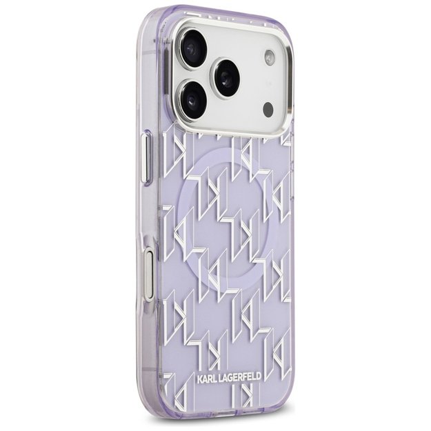 Karl Lagerfeld IML KL Monogram MagSafe Case for iPhone 17 Pro - Purple 3