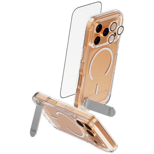 CARE by PanzerGlass Feature Kick 3in1 Case + Glass + Lens Protection Kit for iPhone 17 Pro 1