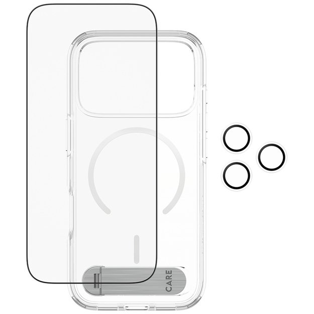 CARE by PanzerGlass Feature Kick 3in1 Case + Glass + Lens Protection Kit for iPhone 17 Pro 2