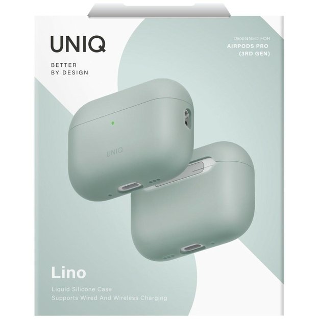 Uniq Lino Silicone Case for AirPods Pro 3 - Green 5