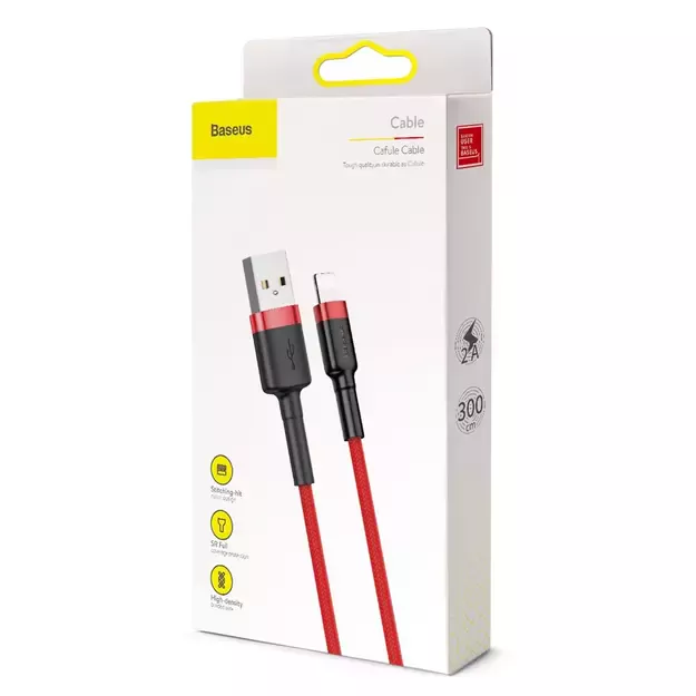 Baseus Cafule USB-A / Lightning 2A QC 3.0 cable 3 m - red 8
