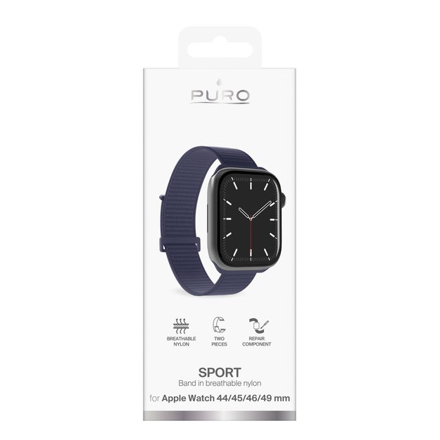 Puro Sport Strap for Apple Watch 44/45/46/49mm - Navy Blue 1