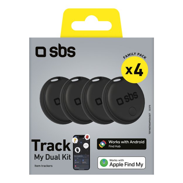 SBS universal locator Track My Dual set of 4 - black 1