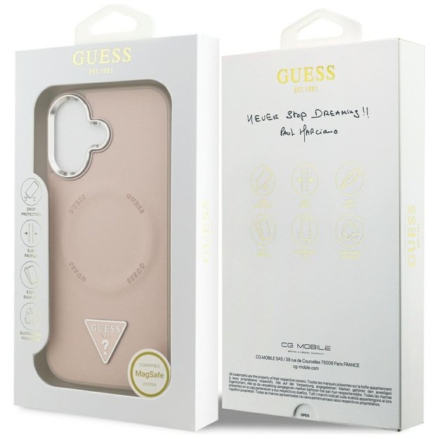 Guess Triangle Logo MagSafe case for iPhone 17 - pink 7