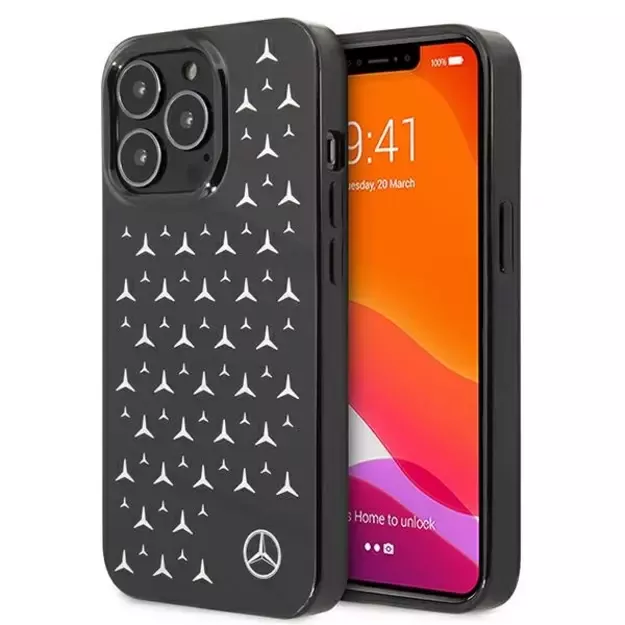 Mercedes MEHCP13LESPBK iPhone 13 Pro / 13 6,1  czarny/black hardcase Silver Stars Pattern