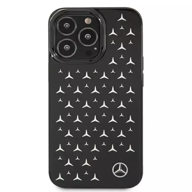 Mercedes MEHCP13LESPBK iPhone 13 Pro / 13 6,1  czarny/black hardcase Silver Stars Pattern 2