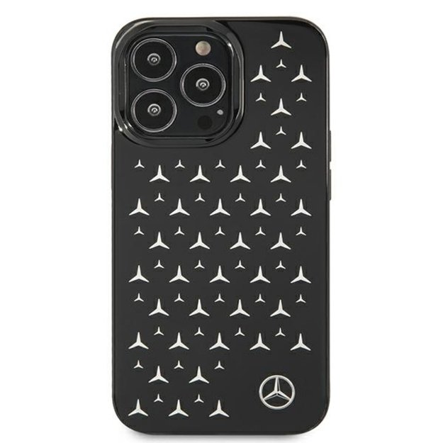 Mercedes MEHCP13LESPBK iPhone 13 Pro / 13 6,1  czarny/black hardcase Silver Stars Pattern 9