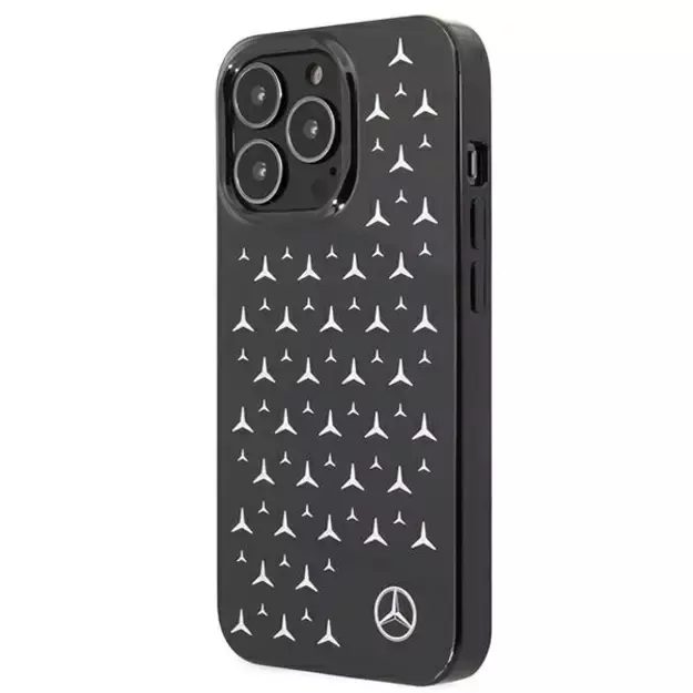 Mercedes MEHCP13LESPBK iPhone 13 Pro / 13 6,1  czarny/black hardcase Silver Stars Pattern 1