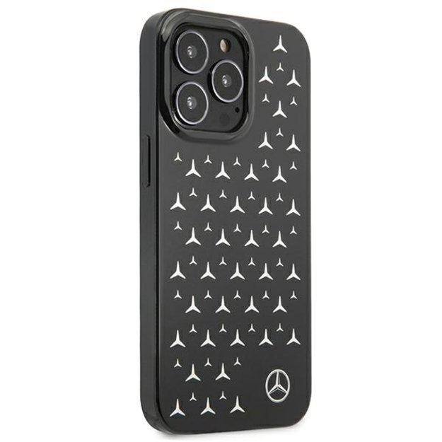Mercedes MEHCP13LESPBK iPhone 13 Pro / 13 6,1  czarny/black hardcase Silver Stars Pattern 10