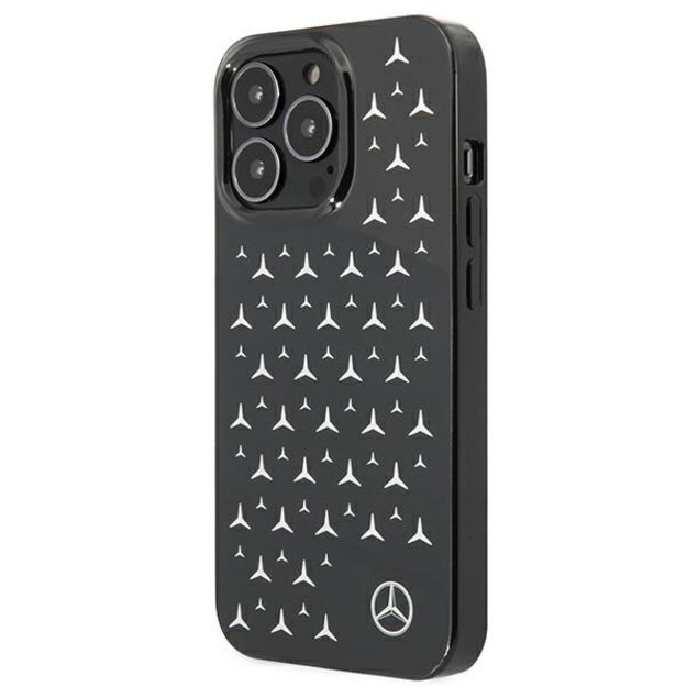 Mercedes MEHCP13LESPBK iPhone 13 Pro / 13 6,1  czarny/black hardcase Silver Stars Pattern 8