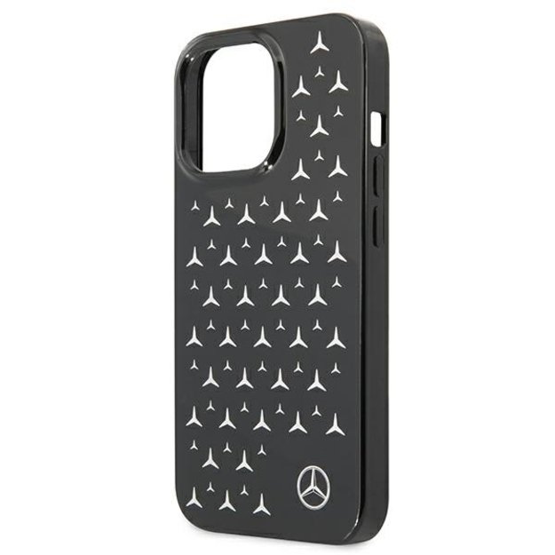 Mercedes MEHCP13LESPBK iPhone 13 Pro / 13 6,1  czarny/black hardcase Silver Stars Pattern 12