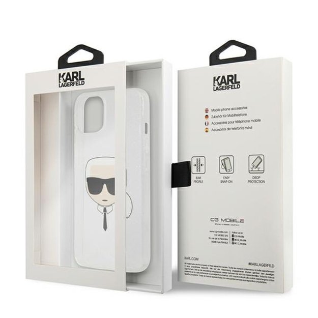 Karl Lagerfeld KLHCP13SKHTUGLS iPhone 13 mini 5,4  srebrny/silver hardcase Glitter Karl`s Head 14