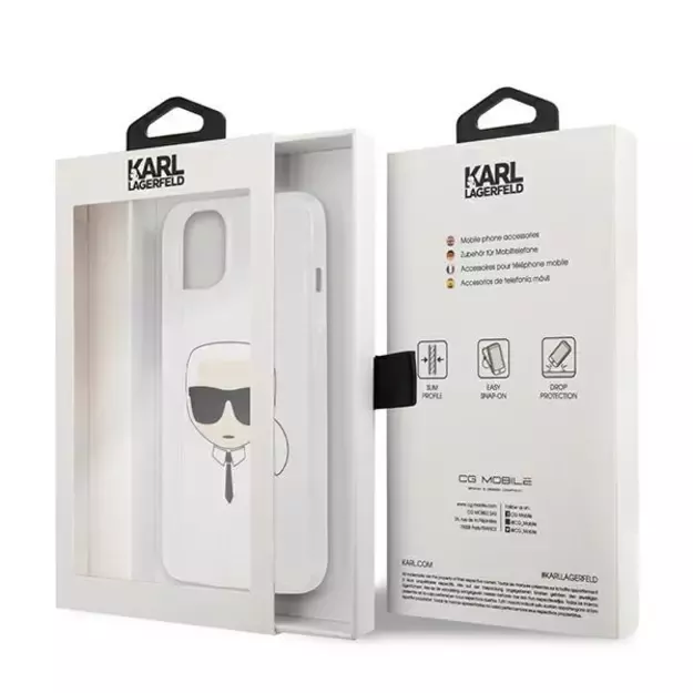Karl Lagerfeld KLHCP13SKHTUGLS iPhone 13 mini 5,4  srebrny/silver hardcase Glitter Karl`s Head 7