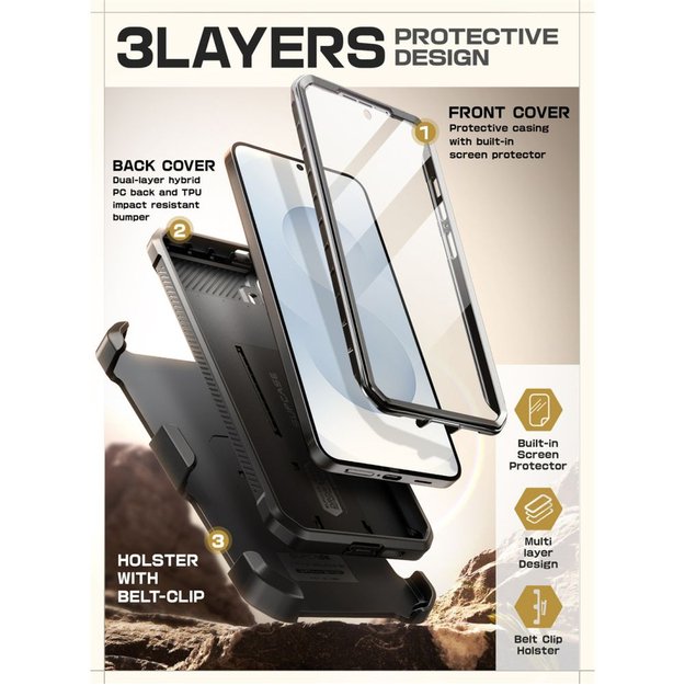 Supcase Unicorn Beetle Pro Case for Samsung Galaxy S25 FE - Black 4