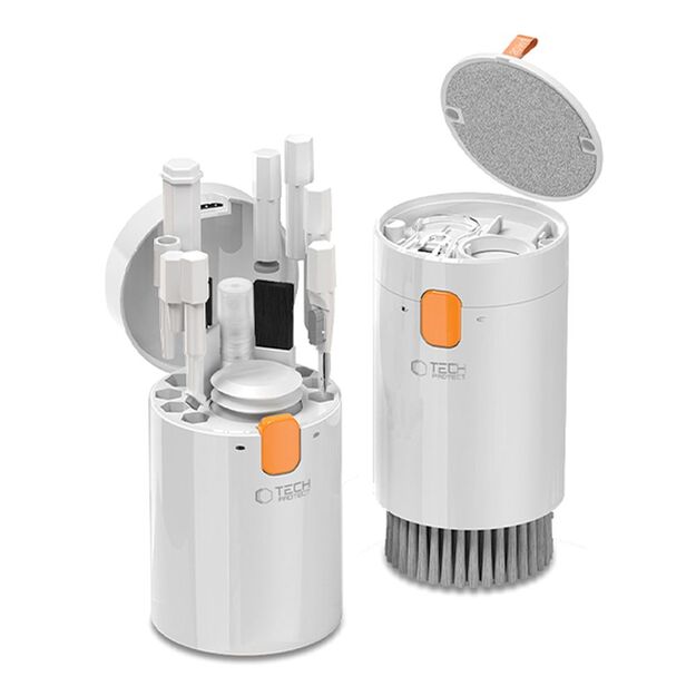 Tech-Protect 20-in-1 Multifunctional Cleaning Kit for Phone, Tablet, Laptop, and Headphones - White 1