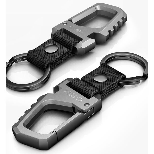 Tech-Protect Slidelock Keychain - Black and Gray 1