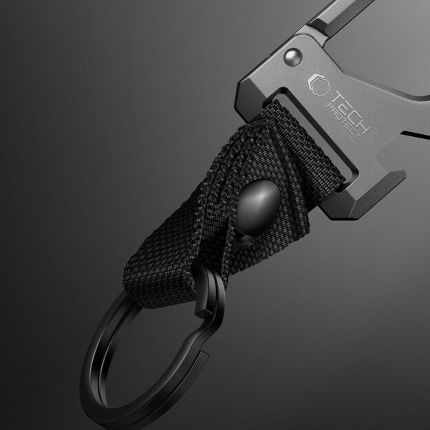 Tech-Protect Slidelock Keychain - Black and Gray 4
