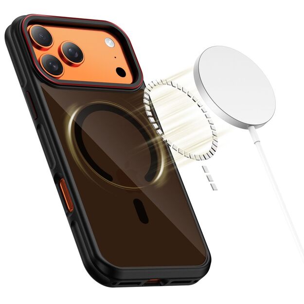 Tech-Protect MagHybrid MagSafe Case for iPhone 17 Pro Max - Black and Red 2