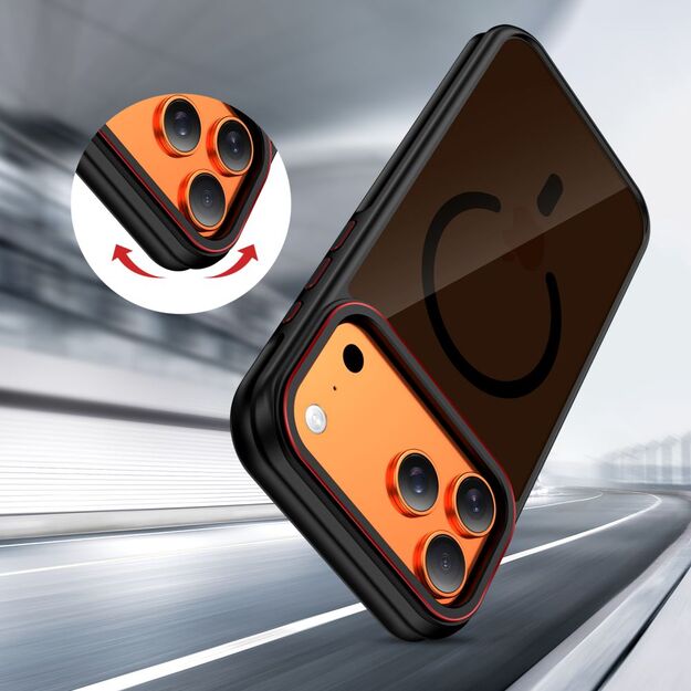 Tech-Protect MagHybrid MagSafe Case for iPhone 17 Pro Max - Black and Red 5