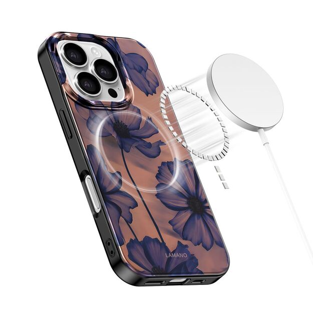 Tech-Protect Lamano MagSafe case for iPhone 16 Pro - brown-purple 4