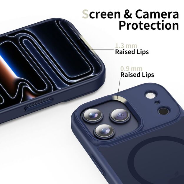 Tech-Protect MagMat MagSafe Case for iPhone 17 Pro Max - Navy Blue 3
