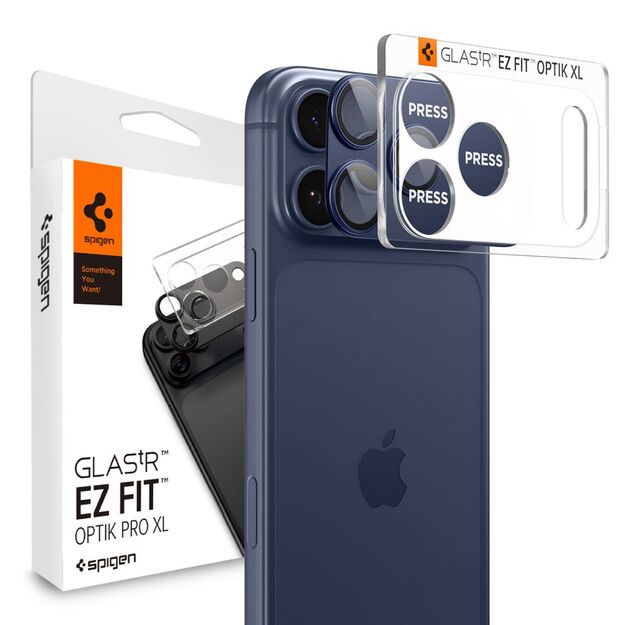 Spigen Optik Pro XL Camera Lens Glass for iPhone 17 Pro - Navy Blue