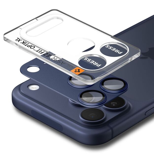 Spigen Optik Pro XL Camera Lens Glass for iPhone 17 Pro - Navy Blue 1