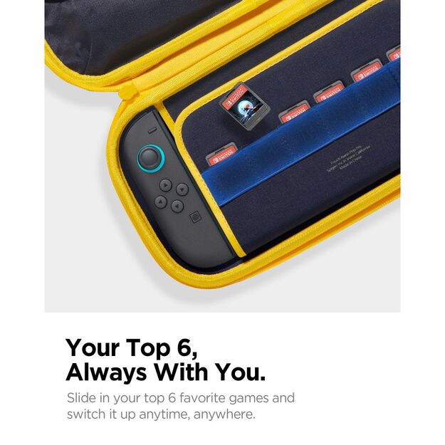 Spigen Nano Pop Pro Pouch for Nintendo Switch 2 - Navy Blue and Yellow 7