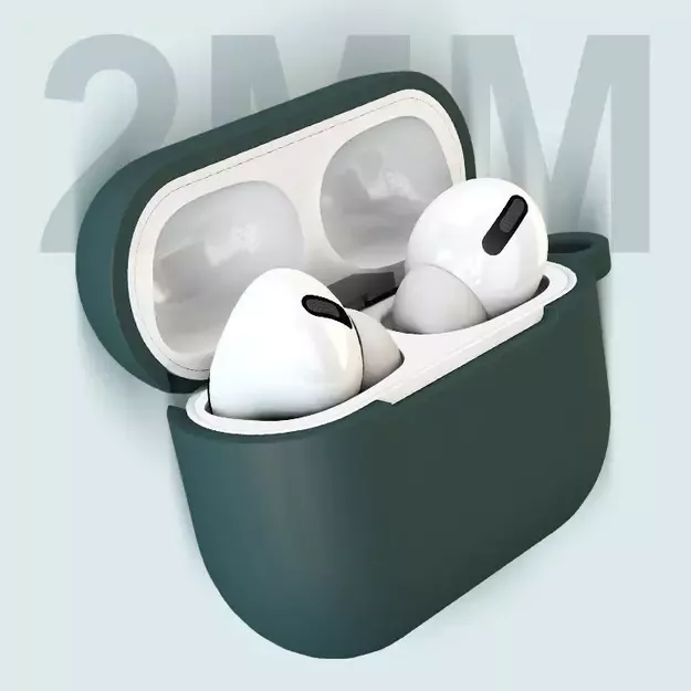 Case for AirPods 3 silicone soft case for headphones + keychain lobster clasp pendant black (case D) 18