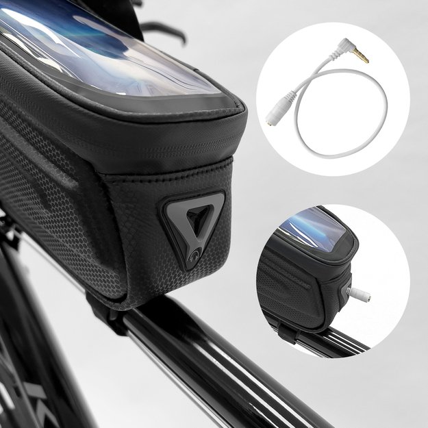 Wozinsky Bike Frame Bag 1.7l Phone Cover Black (WBB28BK) 12