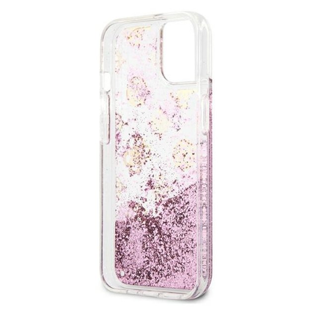 Guess GUHCP13SLGPEPI iPhone 13 mini 5.4&quot  pink/pink hardcase Peony Liquid Glitter 6