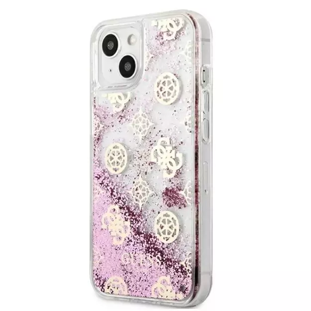 Guess GUHCP13SLGPEPI iPhone 13 mini 5.4&quot  pink/pink hardcase Peony Liquid Glitter 8
