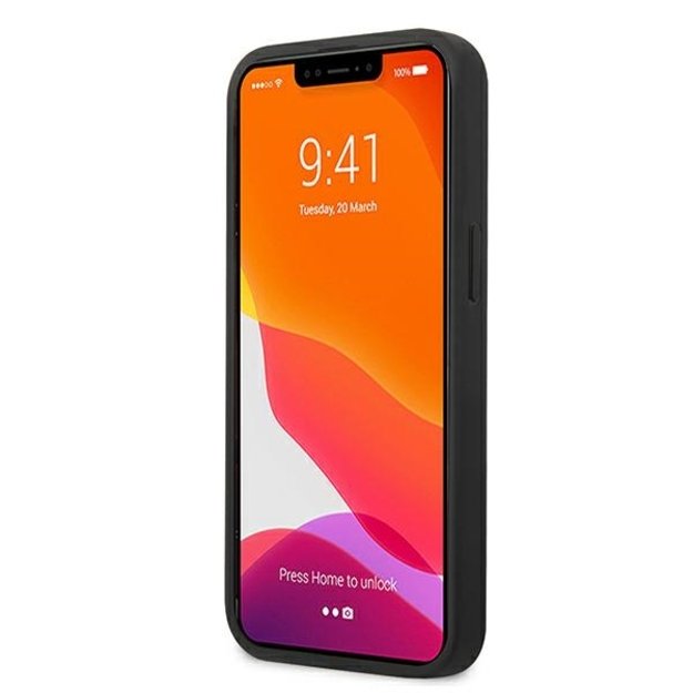 Karl Lagerfeld KLHCP13SPKMP iPhone 13 mini 5,4  różowy/pink hardcase Leather Ikonik Karl`s Head Metal 4