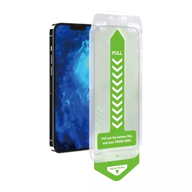 9H tempered glass with mounting frame for iPhone 15 Pro Wozinsky Premium Glass - black 1