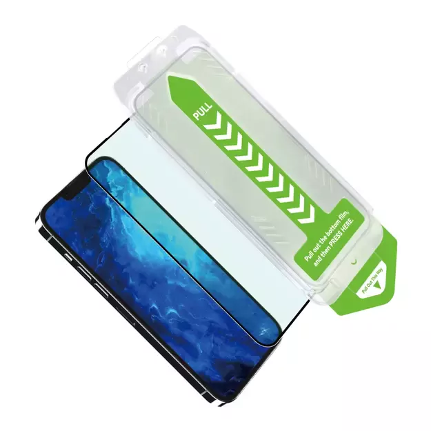 9H tempered glass with mounting frame for iPhone 15 Pro Wozinsky Premium Glass - black 2