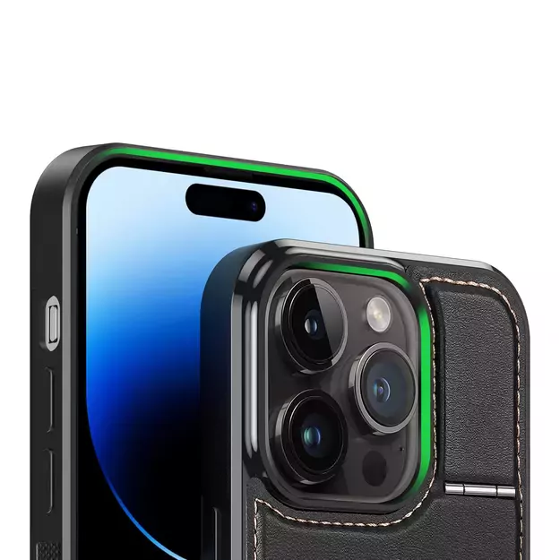 3in1 Wallet Case with Stand for iPhone 14 Pro MagSafe RFID Blocker Dux Ducis Rafi Mag - Black 30