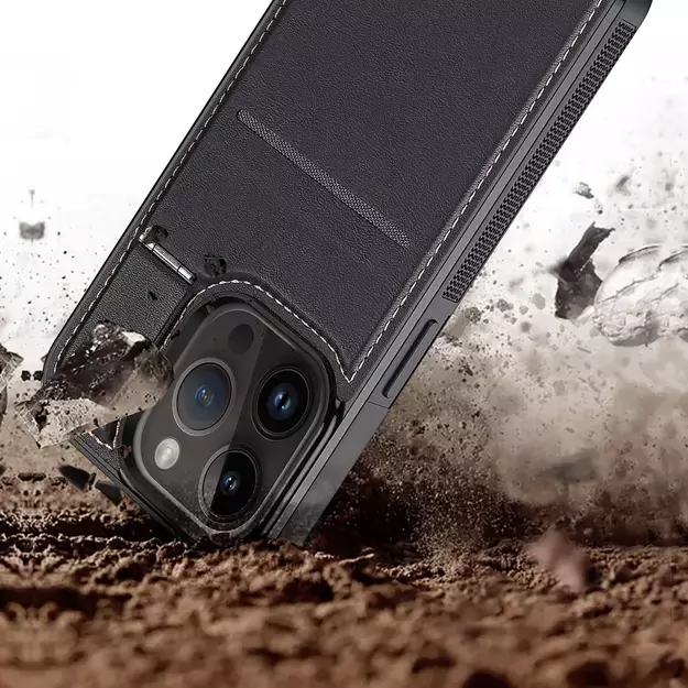 3in1 Wallet Case with Stand for iPhone 14 Pro MagSafe RFID Blocker Dux Ducis Rafi Mag - Black 28