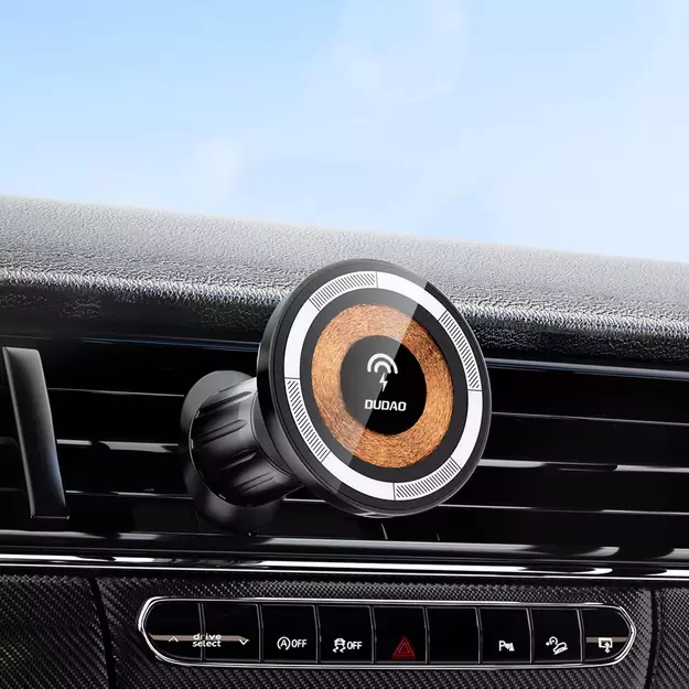 Magnetic holder with MagSafe inductive charger for cockpit/air vent 15W Dudao F12MAX+ - black 12