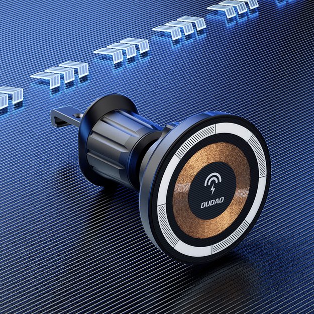 Magnetic holder with MagSafe inductive charger for cockpit/air vent 15W Dudao F12MAX+ - black 7
