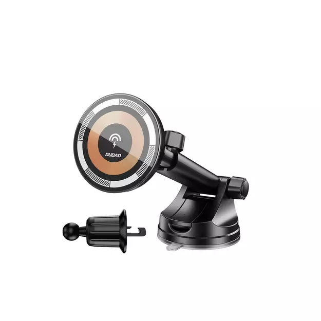 Magnetic holder with MagSafe inductive charger for cockpit/air vent 15W Dudao F12MAX+ - black 18