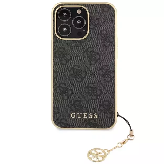 Guess 4G Charms Collection case for iPhone 14 Pro Max - gray 2