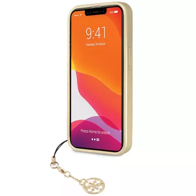 Guess 4G Charms Collection case for iPhone 14 Pro Max - gray 4