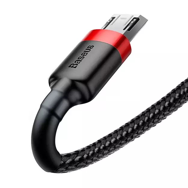 Baseus Cafule Cable durable nylon cable USB / micro USB 2A 3M black-red (CAMKLF-H91) 3