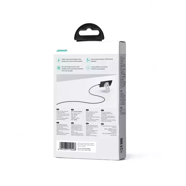 Joyroom Multi-Color Series S-A34 USB-A / USB-C cable 100W 1m - black 2