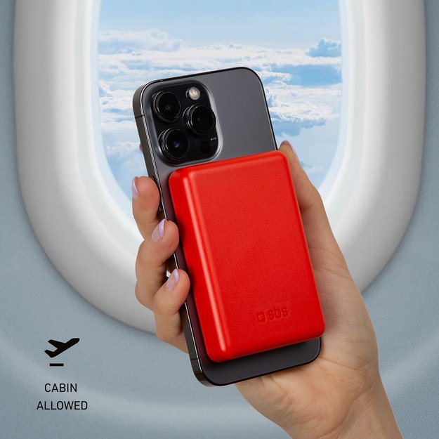Powerbank SBS TEBB5000MAG1CR 5000 mAh compatible with MagSafe - red 2