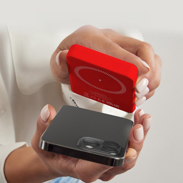 Powerbank SBS TEBB5000MAG1CR 5000 mAh compatible with MagSafe - red 5