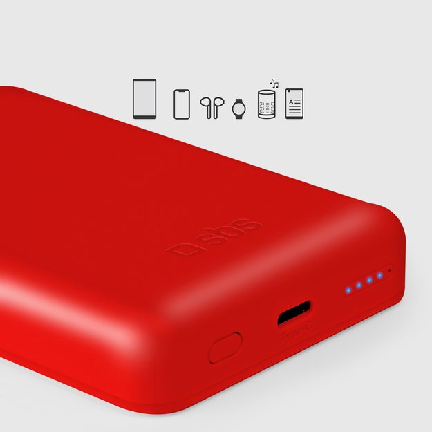 Powerbank SBS TEBB5000MAG1CR 5000 mAh compatible with MagSafe - red 9